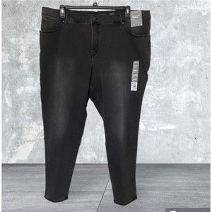 New Falls Creek High Rise Skinny Stretch Black Charcoal Slimming Women's Size 24